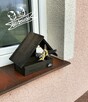 MAŁY KARMNIK dla ptaków na parapet lub na ścianę drewniany - 16