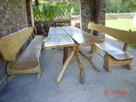 Ręcznie robione ławki stoły z drewna oryginalne - 4