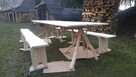 Ręcznie robione ławki stoły z drewna oryginalne - 5