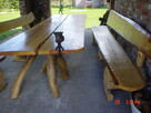 Ręcznie robione ławki stoły z drewna oryginalne - 2