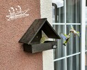 MAŁY KARMNIK dla ptaków na parapet lub na ścianę drewniany - 6