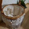 Kosz wiklinowy, makrama, boho styl, gazetnik - 2