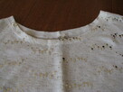 Luźny, biały sweterek, bluzka z cekinkami, L / XL - 4