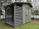 Domek narzędziowy 2 x 2m + drewutnia 1,1 x 2m dach dwuspadow - 7