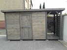 Domek 3 x 1,5m +drewutnia 1 x 1,5m z dachem prostym - 3