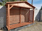 Drewutnia poszerzana 3,14 x 0,8m dach dwuspadowym na boki - 1