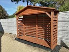Drewutnia poszerzana 3,14 x 0,8m dach dwuspadowym na boki - 3