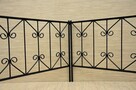 Płotek metalowy ogrodowy palisada 100 x 80 cm ogrodzenie - 4