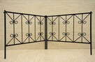 Płotek metalowy ogrodowy palisada 100 x 80 cm ogrodzenie - 2