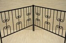 Płotek metalowy ogrodowy palisada 100 x 80 cm ogrodzenie - 4