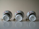 Piękne porcelanowe filiżanki karciane ze złoceniami Ćmielów - 7