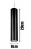 Lampa wisząca potrójna LOFT tuba GU10 czarna - 2