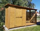 Drewutnia 2 x 1,1m + domek narzędziowy 2 x 1,1m dach prosty - 4