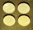 Monety – 4 sztuki, 10 włoskich lirów z 1982, 1979 i 1954 r., - 1