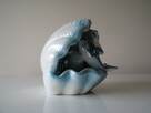 Figurka – ozdoba ceramiczna – Delfiny w muszli - 3
