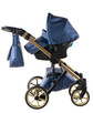 Navi - Metalic Blue Gold - 3w1 - Wózek dziecięcy - Kajtex - 9