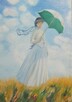 Obraz olejny reprodukcja 2019r. Claude Monet - kobieta z par - 1