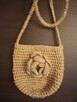 Śliczny mały shopper z jutową różą - 3