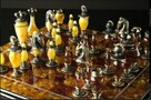 Szachy z naturalnego bursztynu. Chess Byzantium - 4