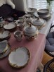 Porcelanowa ręcznie pozłacana zastawa obiadowa dla 6osob - 2