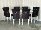Krzesło tapicerowane pikowane z kołatką Porto Producent - 8