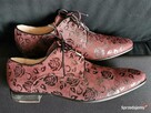 Eleganckie półbuty Rozm.44 BORDO Skóra JAK NOWE - 8