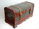 Duży kufer, skrzynia drewniana, vintage, kolonialny styl - 4