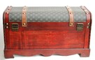 Duży kufer, skrzynia drewniana, vintage, kolonialny styl - 9