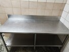 Stół gastronomiczny z nierdzewki(kwasówka) z dolną półka - 2