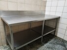 Stół gastronomiczny z nierdzewki(kwasówka) z dolną półka - 1