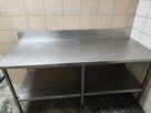 Stół gastronomiczny z nierdzewki(kwasówka) z dolną półka - 10