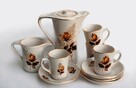 Kernewek Cornwall, ceramika róża herbaciana komplet do kawy - 6