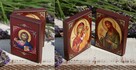 Ikona rozkładana rosyjska Jezus Maryja Józef, druk - 1