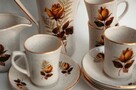 Kernewek Cornwall, ceramika róża herbaciana komplet do kawy - 8