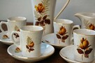 Kernewek Cornwall, ceramika róża herbaciana komplet do kawy - 2