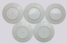 Talerze vintage deserowe zielone chińska porcelana złocenia - 7