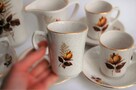 Kernewek Cornwall, ceramika róża herbaciana komplet do kawy - 10