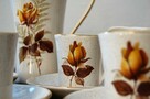 Kernewek Cornwall, ceramika róża herbaciana komplet do kawy - 3