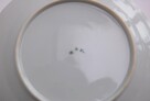 Talerze vintage deserowe zielone chińska porcelana złocenia - 8