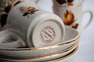 Kernewek Cornwall, ceramika róża herbaciana komplet do kawy - 14