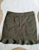 Krótka sztruksowa spódniczka khaki oliwkowa - 3