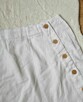 Krótka biała spódniczka bawełna len XS 34 - 3