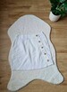 Krótka biała spódniczka bawełna len XS 34 - 1