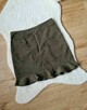 Krótka sztruksowa spódniczka khaki oliwkowa - 2