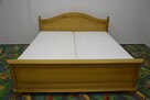 łóżko dębowe z materacami - jak nowe - 1