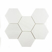 Mozaika Hexagon L z marmuru Glacier White - 2