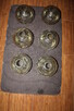 Żyrandol 6 ramienny + klosze PRL - 13