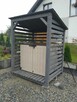 Drewutnia 150 x 150 x 200 cm z gontem duża sosnowa - 3