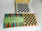 Zestaw gier w drewnianym pudełku - szachy, warcaby karty i p - 3