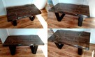 stolik kawowy rustyk z drewna drewniany ława stół 96cm X02 - 4